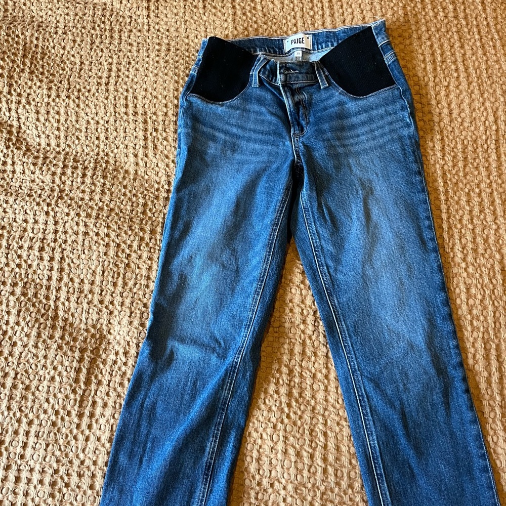 PAIGE Maternity Straight Leg Jeans - Picture 5 of 9